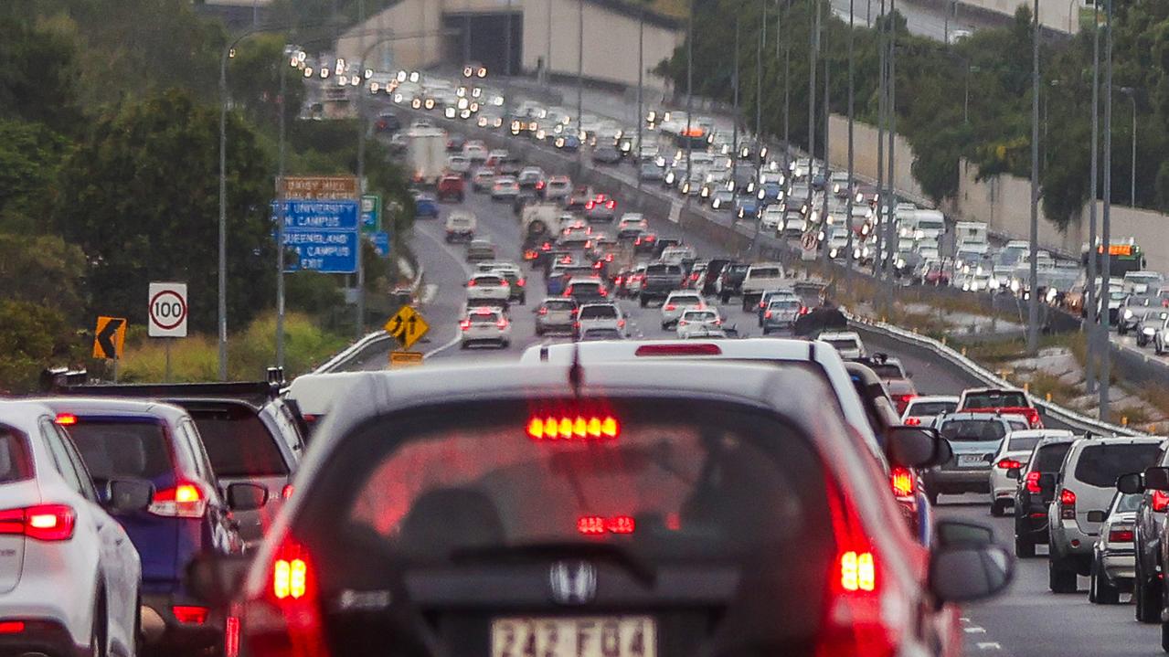45-minute delays as car, motorbike crash blocks motorway