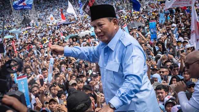Indonesia’s economy is growing at about 5 per cent, with an ambitious plan from President Prabowo Subianto to grow to 8 per cent. Picture: AFP