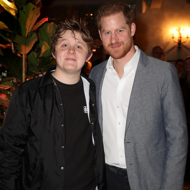 Singer Lewis Capaldi sang at the charity event, seen here posing with Prince Harry. Picture: Chris Jackson/Getty Images for Sentebale