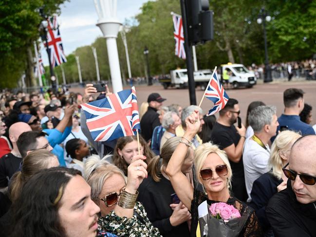 Mourners have continued to gather near Buckingham Palace days after the Queen’s death. Picture: AFP.