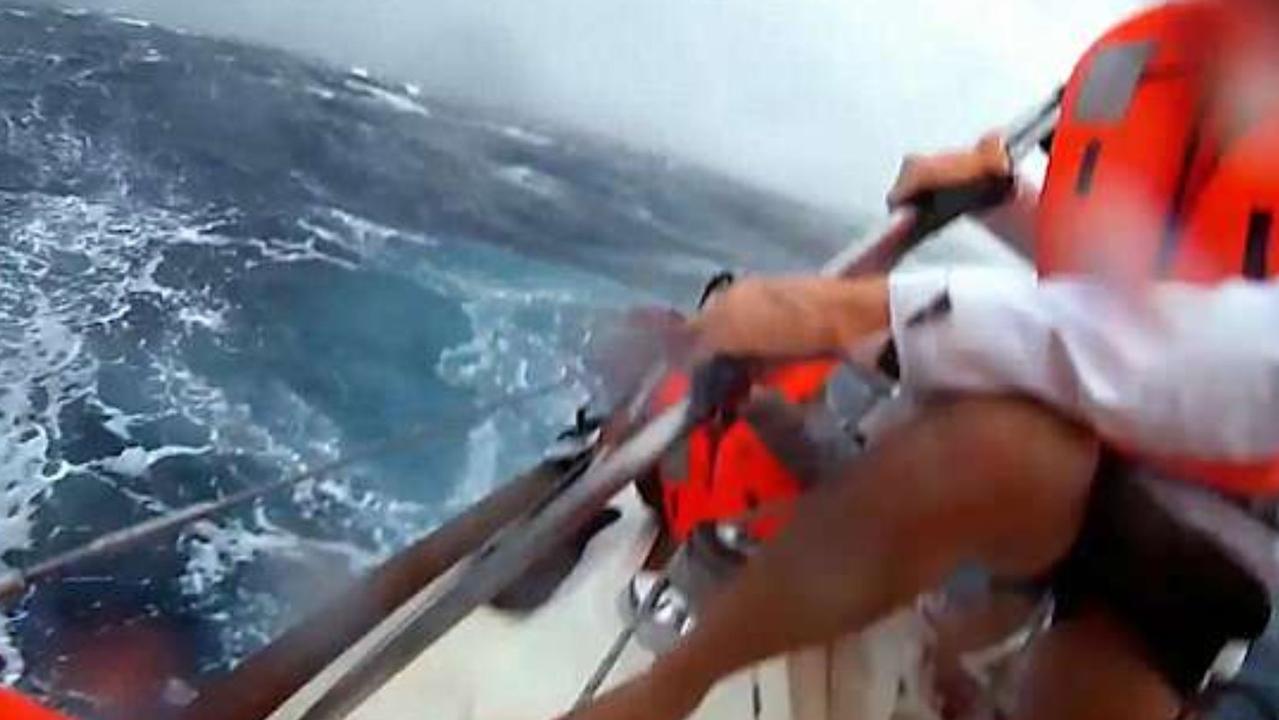 Passengers don life jackets as conditions get dicey. Picture: Channel 4