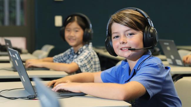 File photo of Peace Lutheran College Grade 5 student Myles Dever, 10, in their NAPLAN test. There is no indication these students were among those who did not meet minimum standards. Picture: Brendan Radke