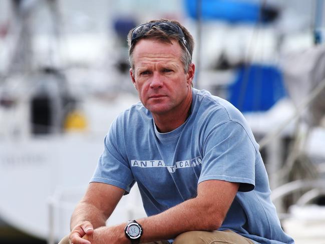 Daily Telegraph. Sailor Chris Nicholson at the Lake Macquarie Yacht Club in Belmont, Lake Macquarie. Chris was part of a crew shipwrecked in the Indian Ocean and is now looking to return to the water.