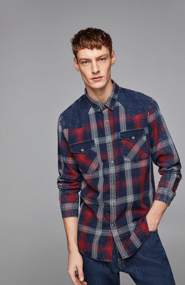 Combined checked shirt, $59.95.