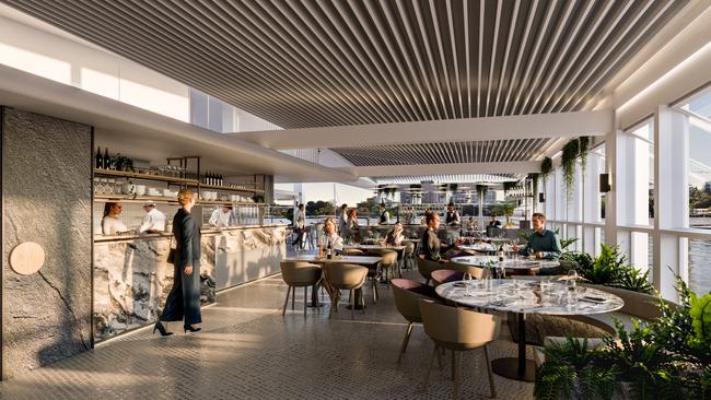 Artist impressions of the Kangaroo Point Green Bridge Restaurant. Picture: Brisbane City Council.