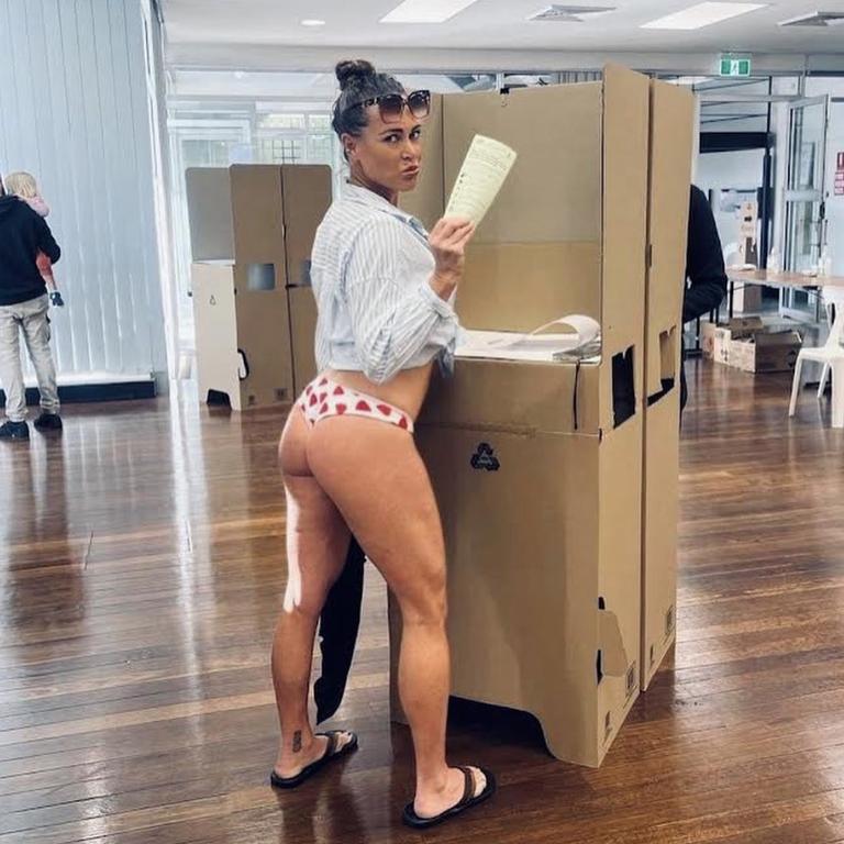 Aussies were encouraged to vote ‘without pants on’. Picture: Instagram