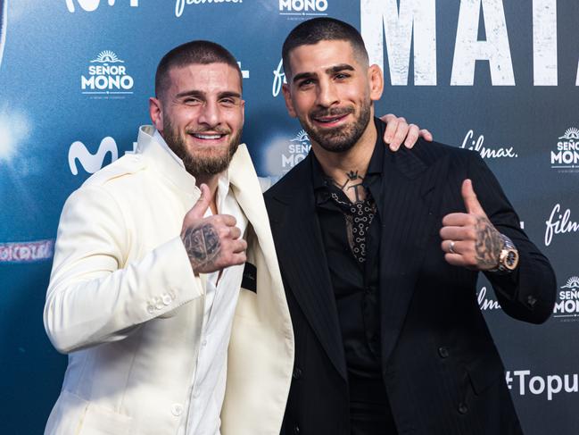 Ilia Topuria (R) will work his brother Aleksandre’s (L) corner at UFC 312 in Sydney. Picture: David Benito/Getty Images