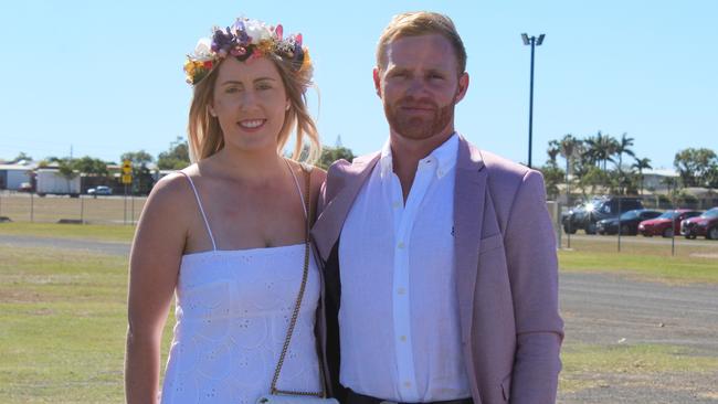 POP UP POLO BUNDABERG 2021: Emma Pressler-McHugh and Rory Clark ready for a day at the polo.