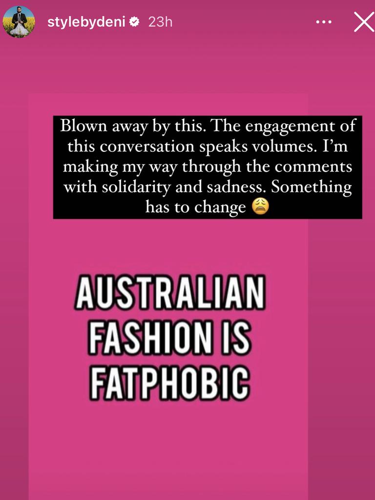 Australian influencer, who is non-binary, Deni Todorovic has called out thefashion industry for fatphobia.