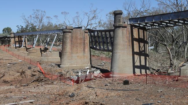 The nearby railway bridge, for which Queensland Rail has also sued Kalari Pty Ltd. 