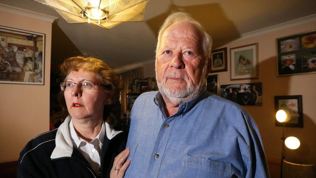 Margaret and Peter Robbins at home in Canberra after paying nearly $5000 for a train and cruise holiday across and then around Australia which didn't deliver as promised by the tour company / Picture: Ray Strange