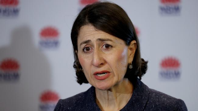 NSW Premier Gladys Berejiklian during a COVID-19 update in Sydney. Picture: NCA NewsWire / Dylan Coker