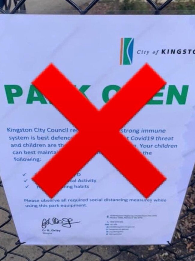 The signs have been condemned by the Kingston Mayor. Picture: Tim Richardson