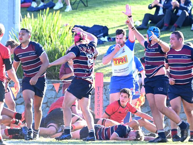 GPS First XV rugby between Terrace and The Southport School.Saturday July 22, 2023. Picture, John Gass