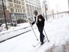 06/01/2014 WIRE: DETROIT, MI - JANUARY 6: Alison Mueller skies to work through several inches of snow along Woodward Avenue as the area deals with record breaking freezing weather January 6, 2014 in Detroit, Michigan. Michigan and most of the Midwest received their first major snow storm of 2014 last week and subzero temperatures are expected most of this week with wind-chill driving temperatures down to 50-70 degrees below zero. A "polar vortex" weather pattern is bringing some of the coldest weather the U.S. has had in almost 20 years. Joshua Lott/Getty Images/AFP== FOR NEWSPAPERS, INTERNET, TELCOS & TELEVISION USE ONLY == Pic. Afp