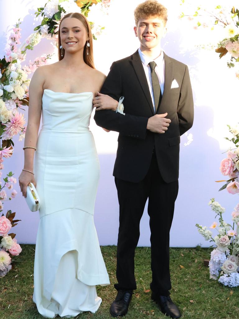 Isabella with formal partner at the 2024 St Ursula's College formal.