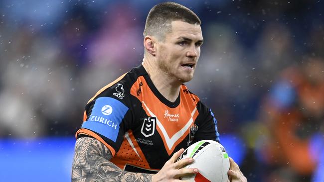 Wests Tigers coach Benji Marshall is unsure whether John Bateman will be at the club next year. Picture: NRL Photos