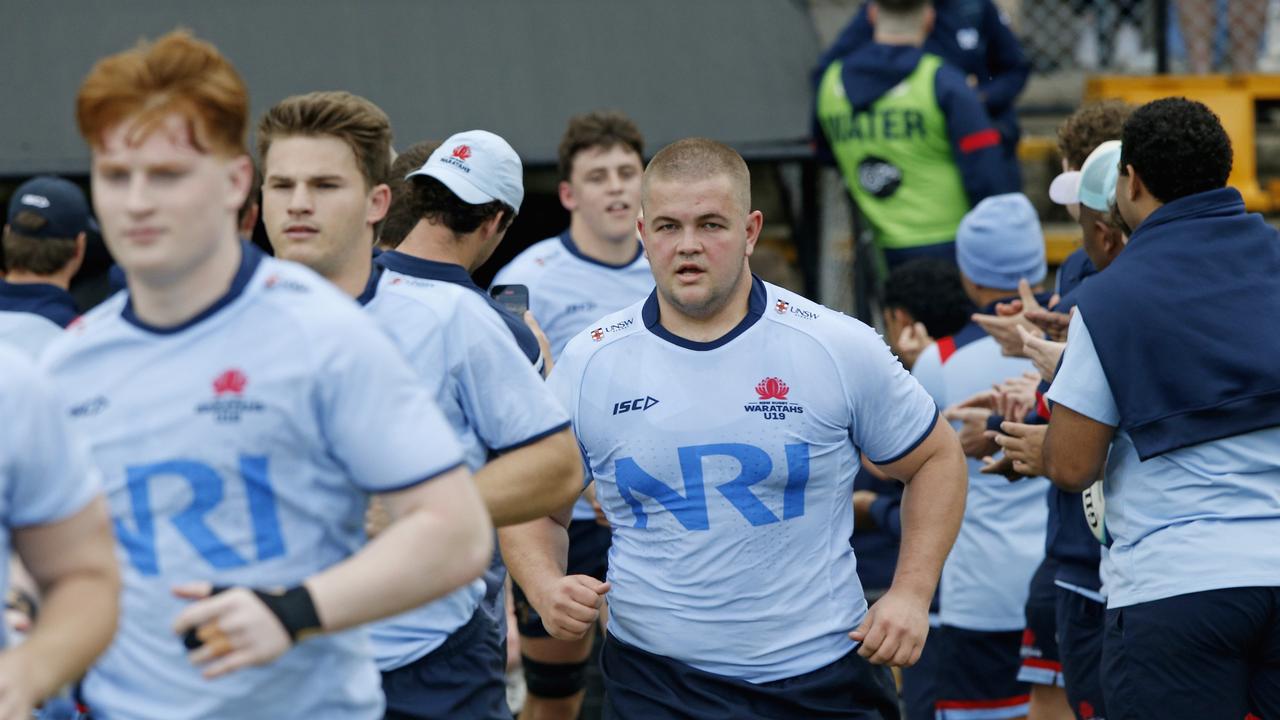 Waratahs' Will Goddard heads out to play.