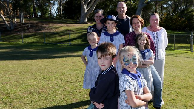 Residents of Hornsby are calling for a new coeducational high school for the region. After years rallying to see one developed. Front: Aaron Casslick 6 and Shontelle Peak 7. Picture: Adam Ward