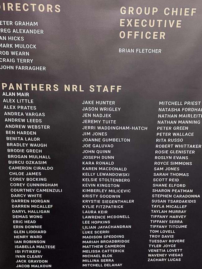 Alex Prates, Robert Whittaker and training partners Isi Fitikefu and Jacob Malkoun were recognised as members of Penrith's staff after going back-to-back in 2022. Picture: Supplied/Instagram