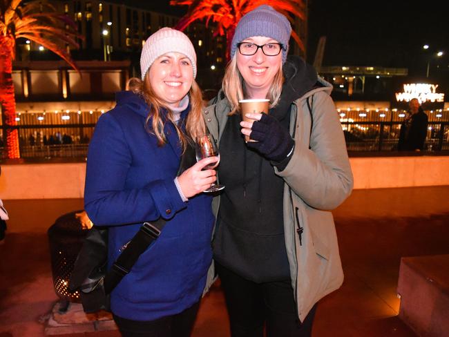 Robyn Oliver and Dawn Milkins at the Whisky, Wine and Fire Festival 2024 at the Caulfield Racecourse. Picture: Jack Colantuono