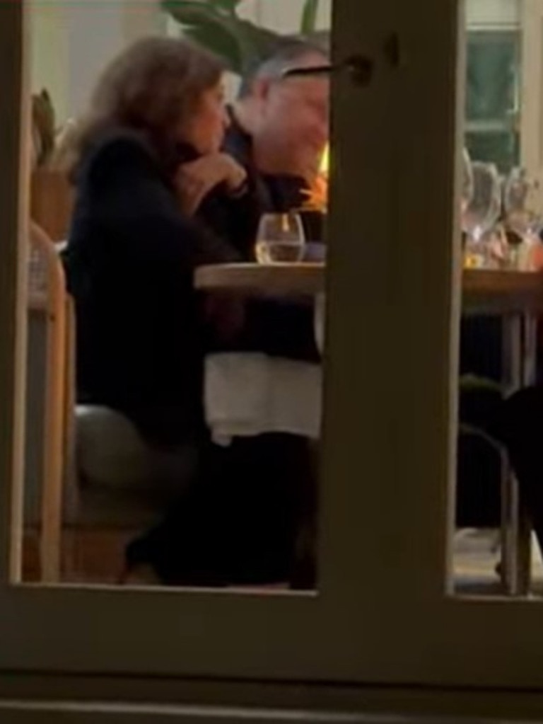 Ms Harris was spotted having dinner at the Bathers’ Pavilion at Balmoral, in Sydney’s north on Friday night, with her husband ﻿Doug Emhoff and two others. Picture: 9NEWS