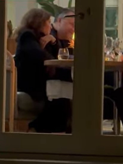 Ms Harris was spotted having dinner at the Bathers’ Pavilion at Balmoral, in Sydney’s north on Friday night, with her husband ﻿Doug Emhoff and two others. Picture: 9NEWS
