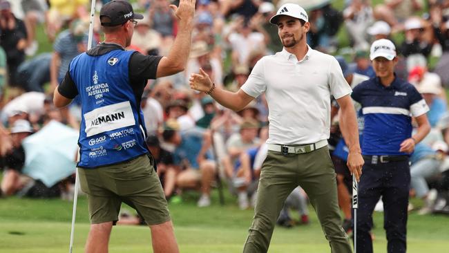 Huge crowds watched Joaquin Niemann win the Australian Open. Picture: Matt King/Getty Images