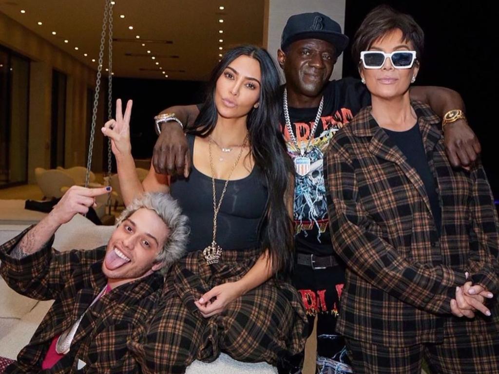 Kim Kardashian is now dating SNL comedian Pete Davidson, far left. Picture: Instagram