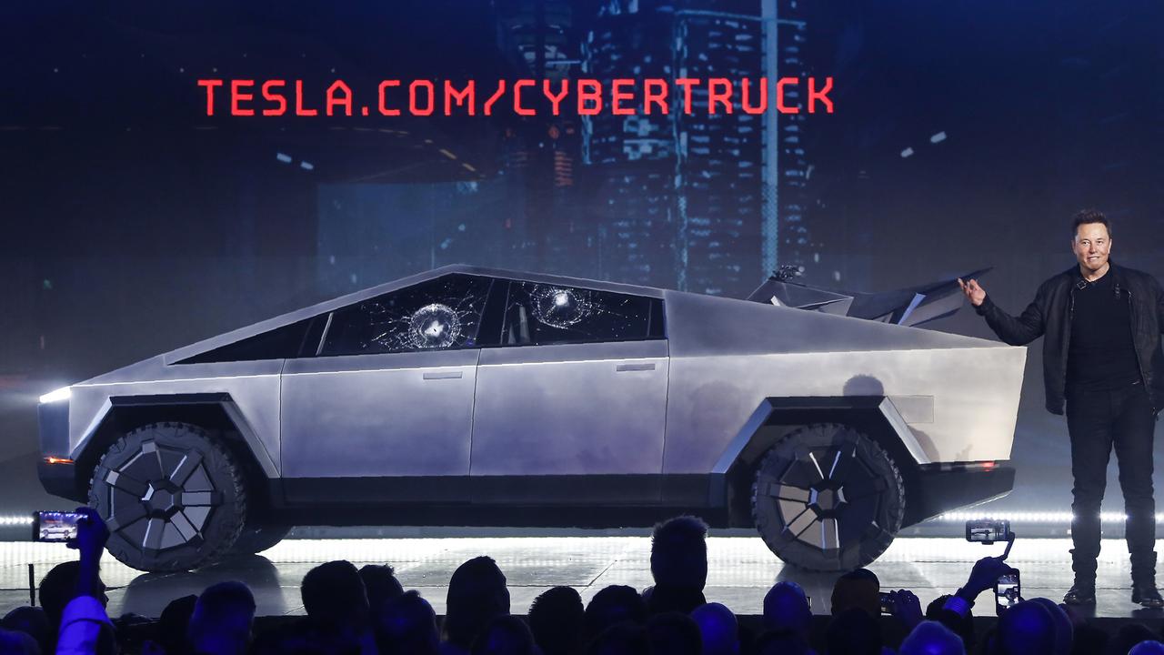 Elon Musk unveils the futuristic Tesla Cybertruck ute.