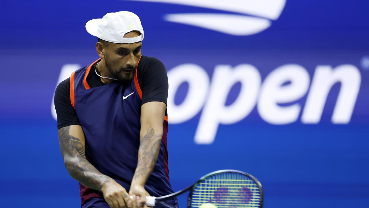 Nick Kyrgios is in action. Sarah Stier/Getty Images/AFP