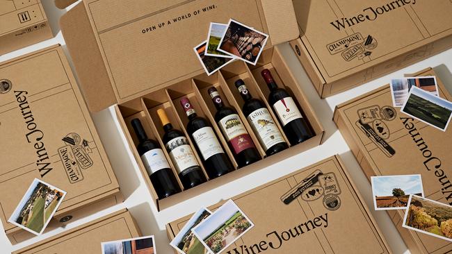 Wine Journey box with Tuscan wines.