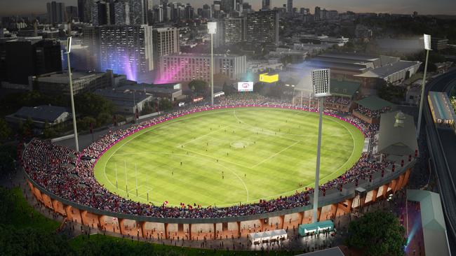 Artist impression of what the RNA Main Arena might look like during the Gabba redevelopment.