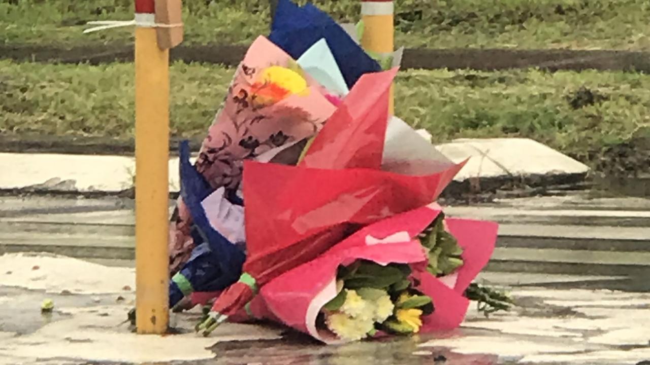 Flowers lay where the little girl was killed. Picture: NCA NewsWire / Erin Lyons