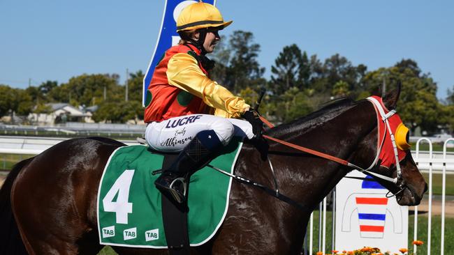 Jockey Emily Atkinson will ride the Owen Glue-trained Dexter Dutton at the Lismore Turf Club TAB meeting on Saturday. Photo Sam Flanagan.