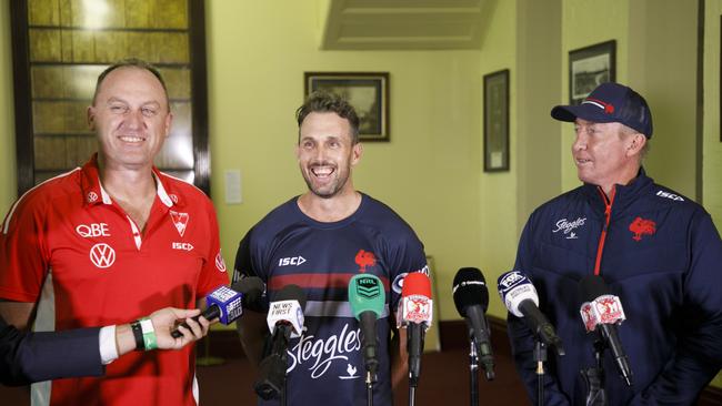 (L to R) John Longmire, Nick Davis, and Trent Robinson. Picture: Tim Pascoe