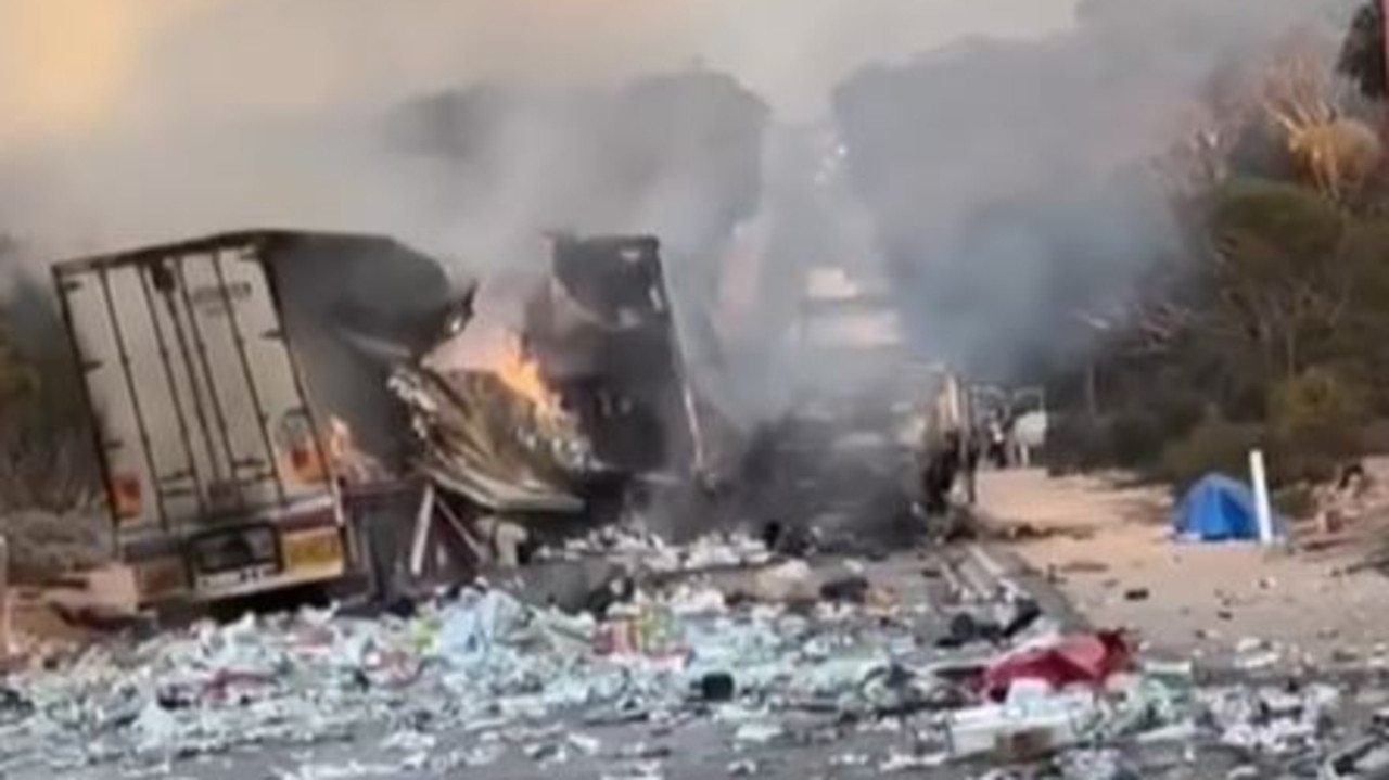 Debris was strewn across hundreds of metres. Picture: Hume Hwy Trucks