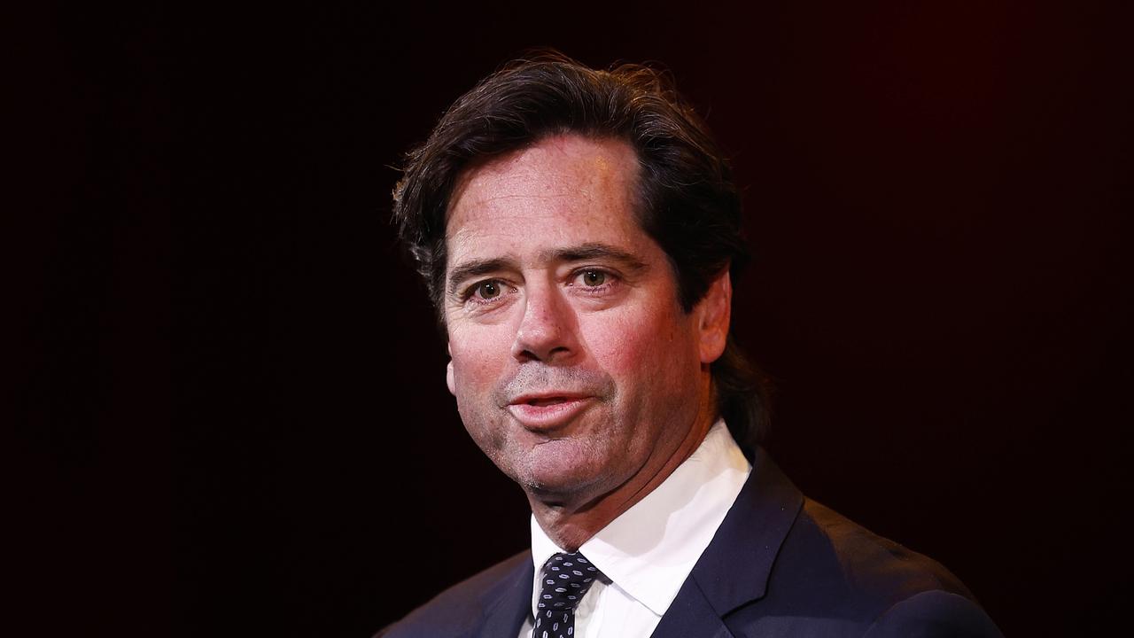 Gillon McLachlan says he believes it is still too difficult for a player to be the first to come out as gay. Picture: Daniel Pockett/AFL Photos/Getty Images