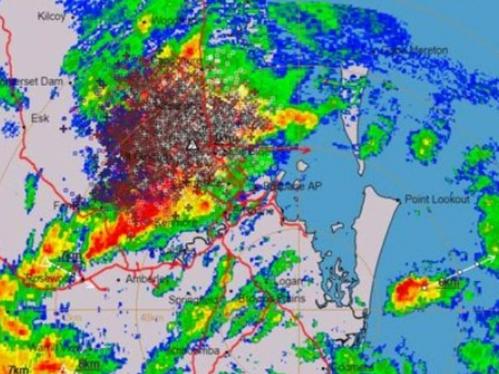 Lightning strikes and storm activity across the South East on Wednesday night. Picture: Anthony Cornelius Meteorologist/Facebook