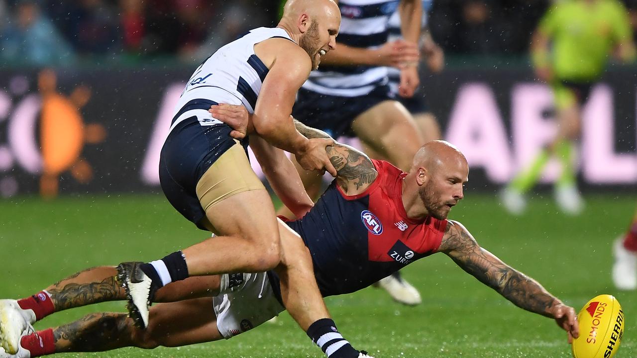 Nathan Jones struggled against the Cats. Picture: AAP