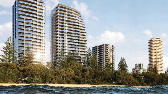 Proposed twin tower development at Burleigh on the Gold Coast.