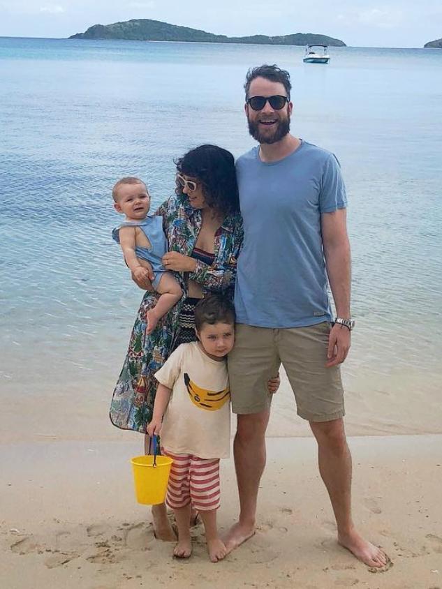 On holiday in Fiji with his wife Zoë Foster Blake and their children Rudy and Sonny last year. (Picture: Supplied)