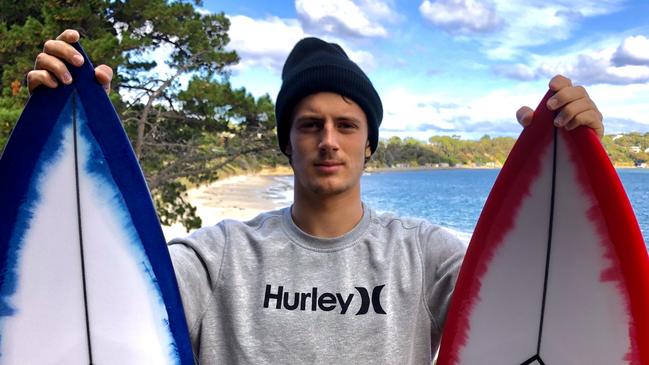 Tasmanian surfer Harry Hollmer-Cross, 19.