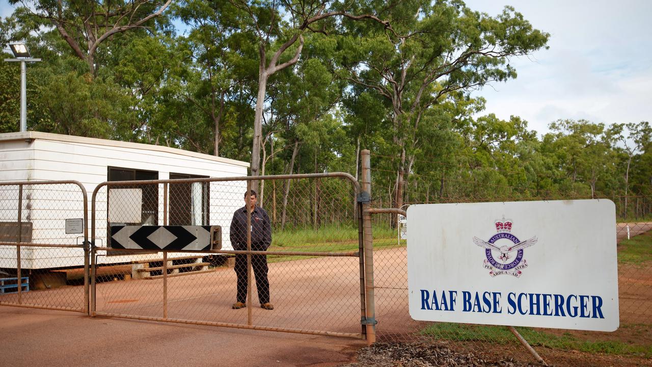 RAAF Base Scherger near Weipa in Cape York, on of Australia’s three so-called bare bases that are mothballed with minimal staff. Picture: Cameron Laird