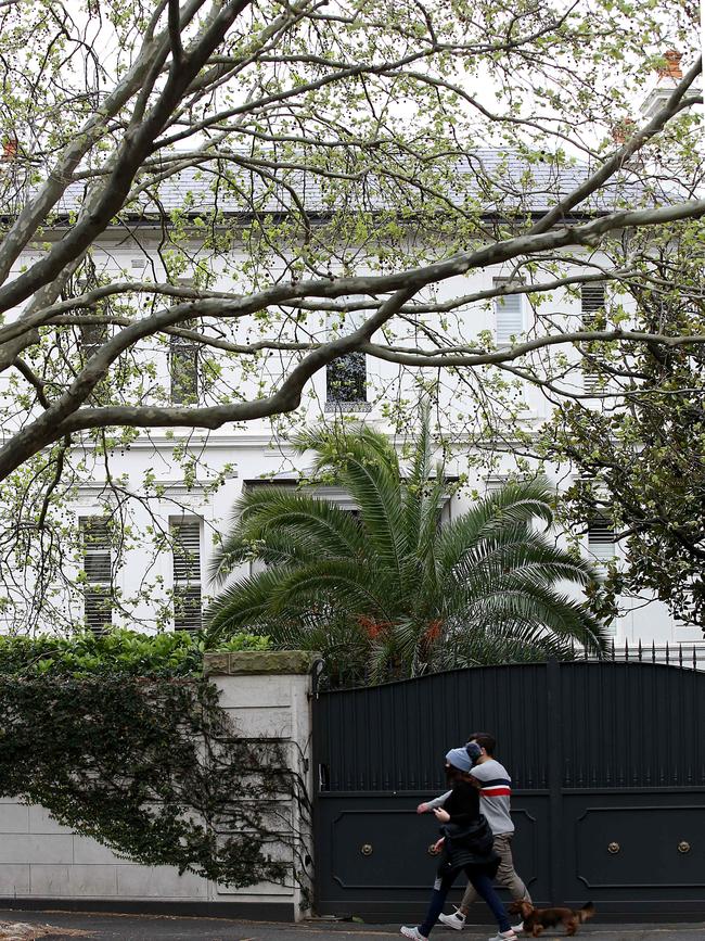 With views over the harbour and naval base, 2 Macleay St, Potts Point is on the market for $30m-plus. Picture: Jane Dempster