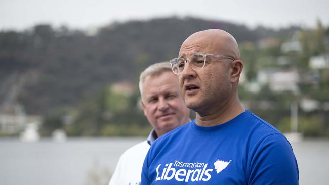 Mohammad Aldergham candidate for Clark. Liberal party campaign launch in Launceston for the 2024 state election. Picture: Rob Burnett