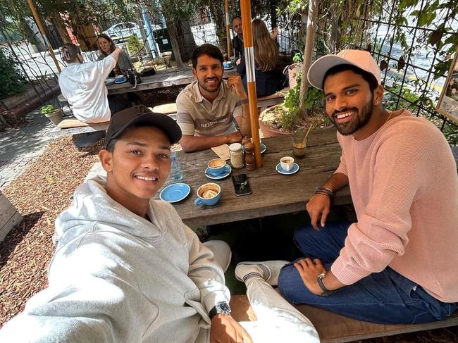 India's cricketers and their partners in Adelaide. Picture: Instagram.