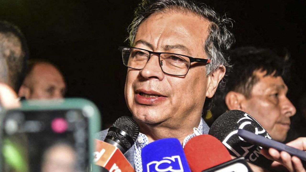 Colombian President Gustavo Petro speaks to the media in Bogota after four Indigenous children were found alive after spending more than a month lost in the Colombian Amazon rainforest. Picture: Handout / Colombian Presidency / AFP