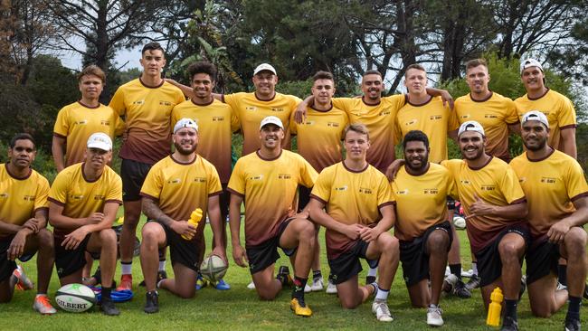 The First Nation Rugby Sevens men's squad training last week. Pic: Rugby Australia