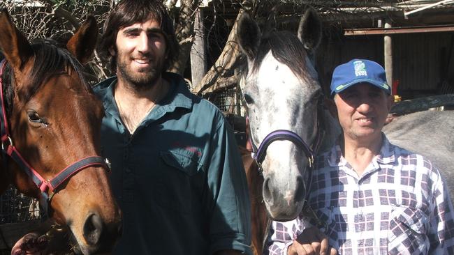 Paul Hanna (left) with his father John Hanna.